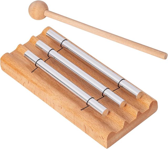 Product image of Three Tone Chime Bell for Teachers' Classroom Management, Meditation Chimes, Mindfulness Hand Bell, Percussion Sound Healing Instruments Reminder for Prayer Yoga Eastern Energies Music