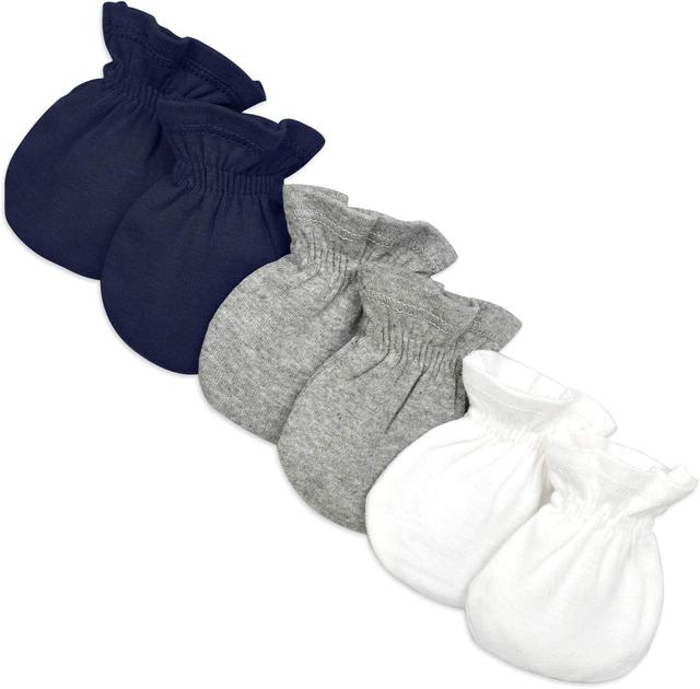 Product image of Burt's Bees Baby Baby Girls' Mittens, No-Scratch Mitts, 100% Organic Cotton, Set of 3