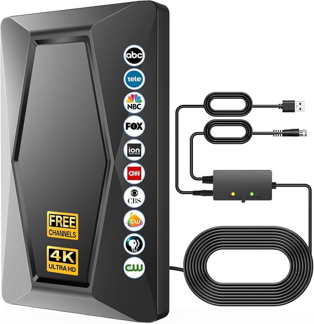 Product image of 2025 TV Antenna Indoor Antenna for Smart TV Long Range Reception HD Digital Antenna Outdoor with Amplifier Signal Booster for Local Channels Supports 4K 1080p