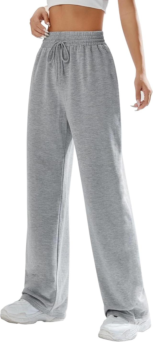 Product image of Kiench Teens Girls' Straight Leg Sweatpants High Waisted Baggy Joggers Drawstring
