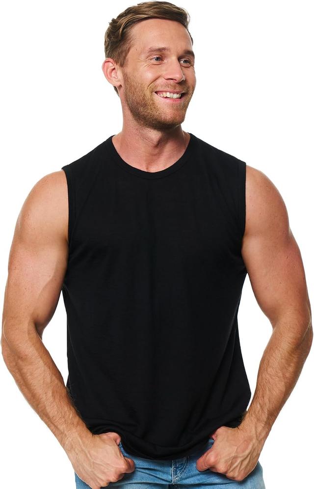 Product image of Merino Wool Tank Top Men - Active Merino Wool Undershirt Moisture Wicking Breathable Anti-Odor Lightweight Base Layer