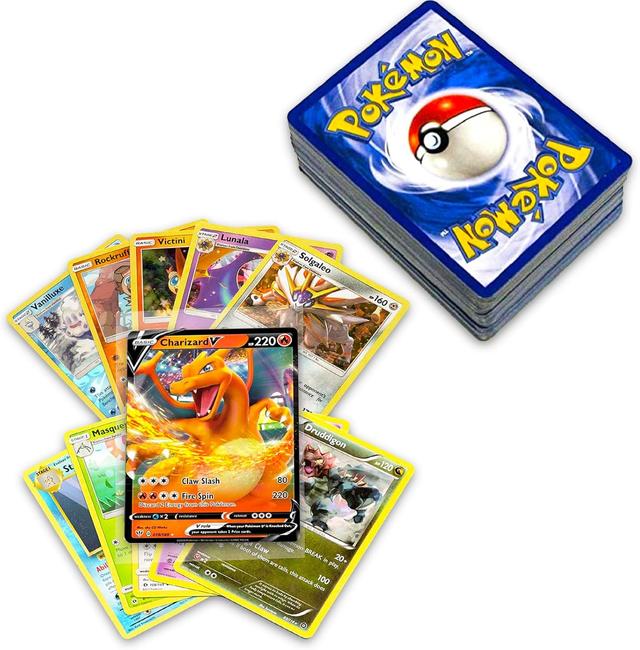 Product image of 50+ Official Pokemon Cards Collection with 5 Foils in Any Combination and at Least 1 Rarity, GX, EX, FA, Tag Team, Or Secret Rare