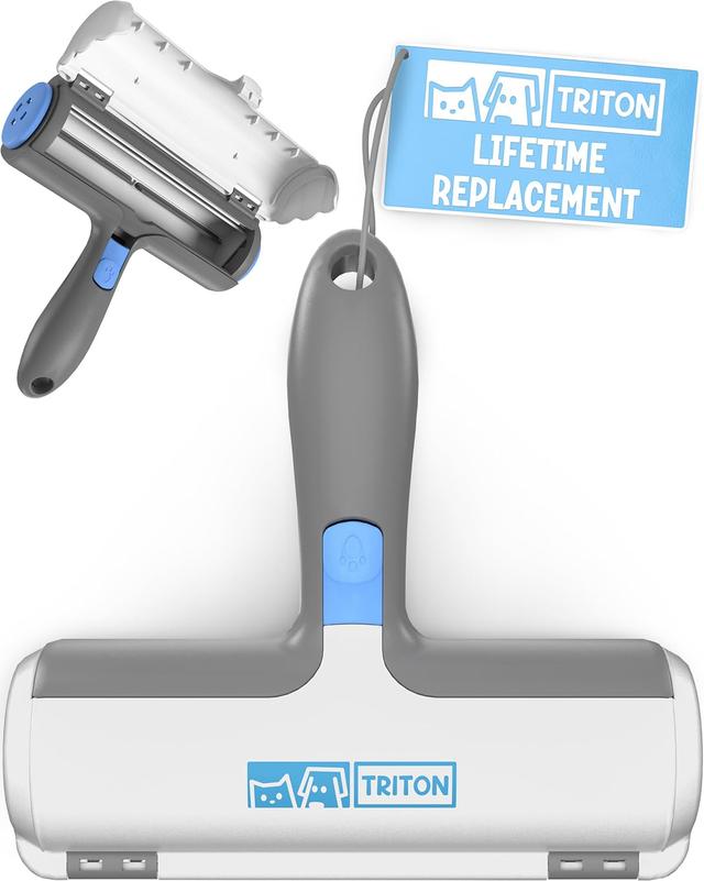Product image of Triton Pet Hair Remover w/Fur Trapping Compartment - Easy to Use Pet Hair Removal Tool - Cat & Dog Hair Remover for Couch, Furniture, Clothes, Bedding, Car - Reusable Lint Roller
