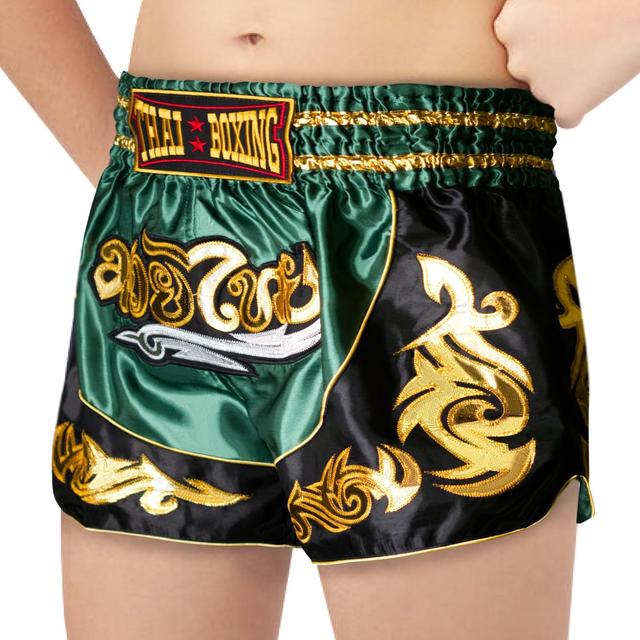 Product image of Youth Muay Thai Shorts for Kids (4 Years - 10 Years) Boxing Kickboxing MMA Training Trunk for Boys and Girls