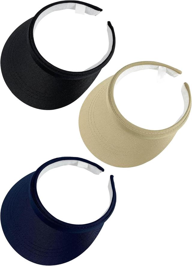 Product image of 3 Pack Sports Sun Visor Hat Women Men Adjustable Clip On Visors Outdoor Golf Beach Cap