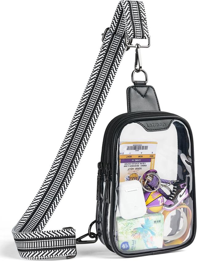 Product image of DOUBLE ZIP Clear bags Stadium Approved Crossbody Sling Bag Fanny Pack Purses for Women Men Belt bag for Stadium Events