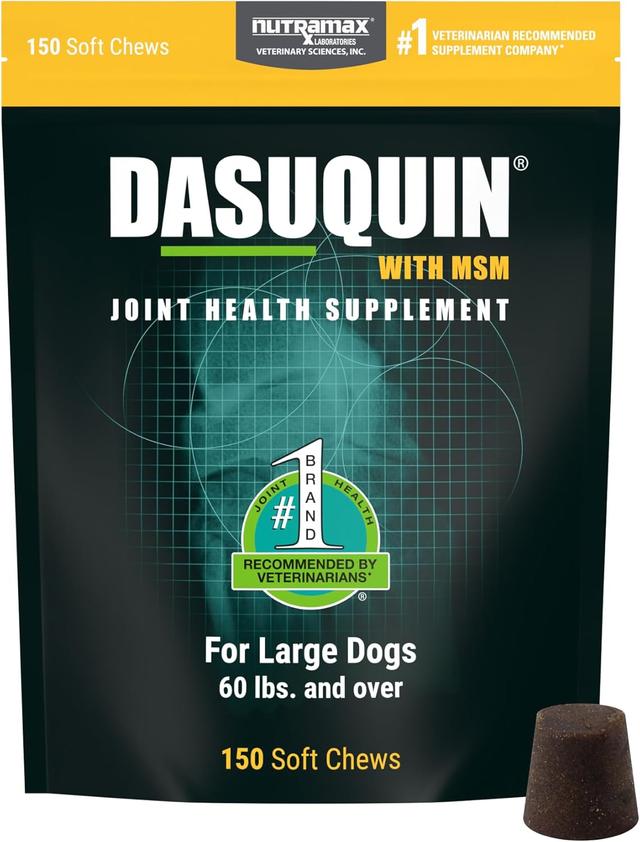 Product image of Nutramax Laboratories Dasuquin with MSM Joint Health Supplement for Large Dogs - With Glucosamine, MSM, Chondroitin, ASU, Boswellia Serrata Extract, and Green Tea Extract, 150 Soft Chews