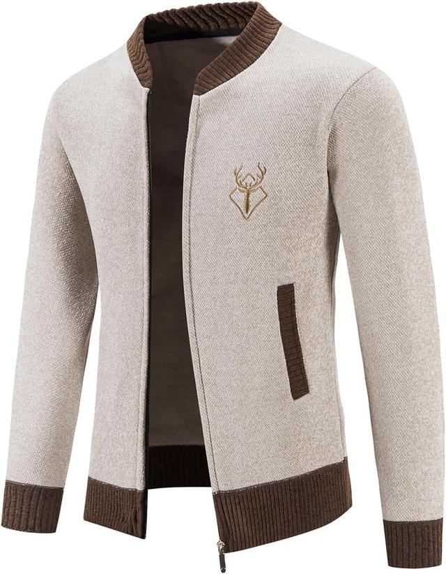 Product image of Mylldey Mens Casual Full Zip Cardigan Sweaters Cable Knit Jacket Sweater Men, US Size