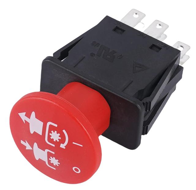 Product image of 8 Terminals 10 AMP Clutch PTO Switch 4174684 500016 430-528 for Dixie Chopper Delta Hustler Lawn Mowers Compatible for Classic RZT Pro Series SZT Pro Series Zee 2 RZT Mower Delta Series 6204 Red