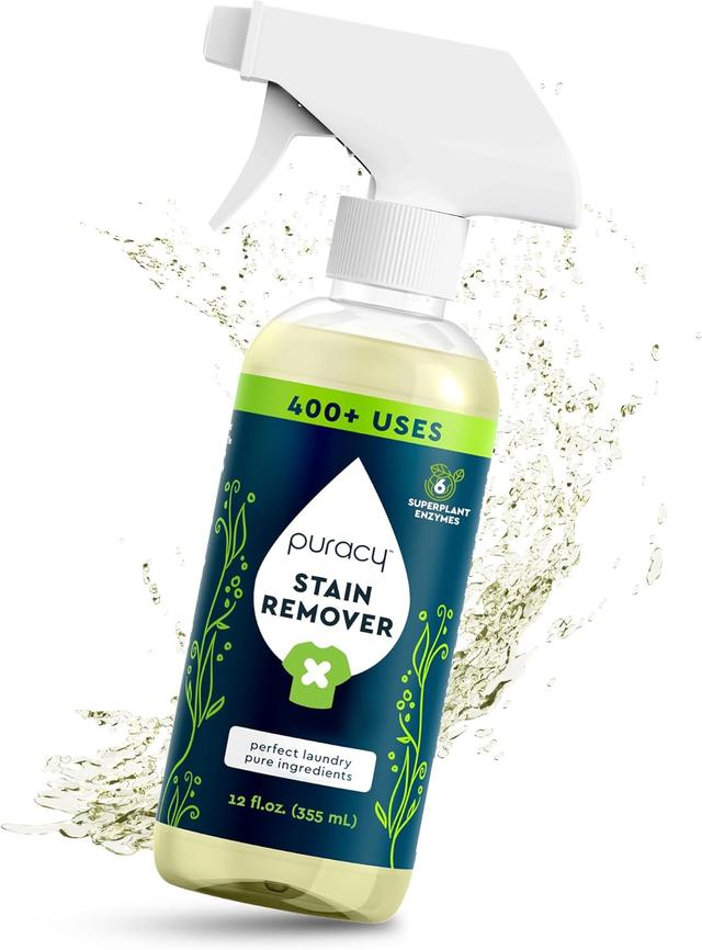 Product image of Puracy Stain Remover Spray, Natural Travel and Laundry Stain Cleaner for Clothes, Baby & Kids Stains, Oil & Fabric Spot Cleaner (Unscented, 12 oz)