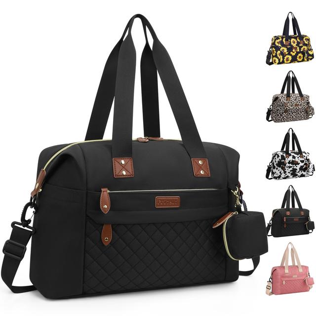 Product image of Diaper Bag Tote - Diaper Baby Bags with Pacifier Case, Shoulder Straps, Stroller Clips, Waterproof Large Mommy Maternity Travel Baby Bag for Mom and Dad, Medium, Black
