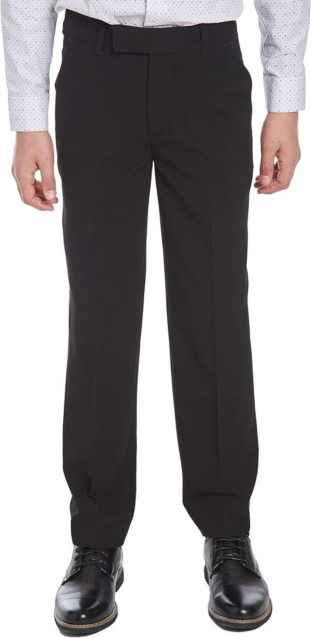 Product image of Calvin Klein Boys' Flat Bi-Stretch Dress Pant, Straight Leg Fit, Belt Loops & Front Pockets