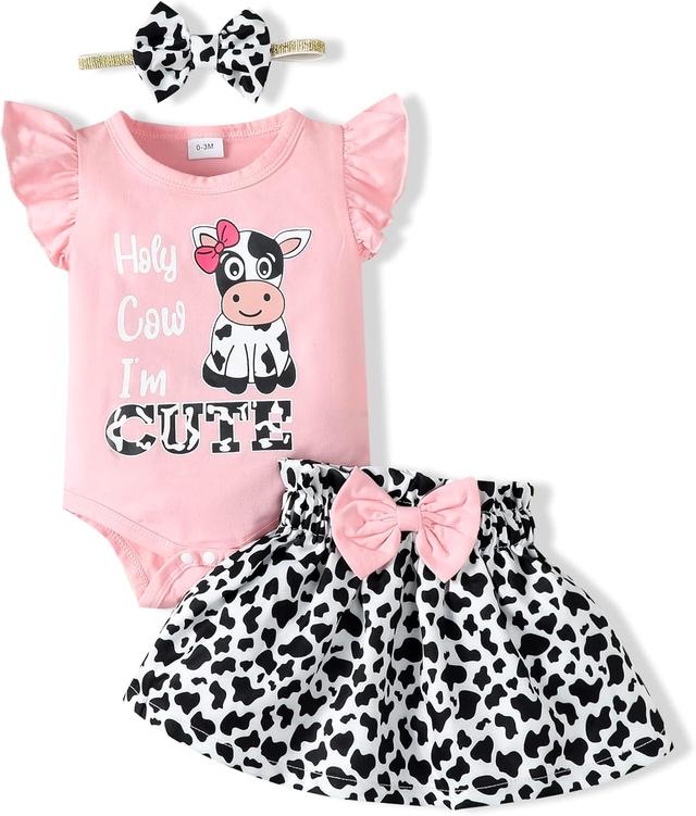 Product image of SUNNY PIGGY Baby Girl Clothes Newborn Dress Infant Romper Summer Outfit Cute Toddler Clothing Skirt Set