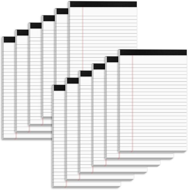 Product image of 5" x 8" Note Pads 12 Pack of Legal Pads 30 Sheets Notepad College Ruled Small Writing Pads Perforated Pages Paper Pads 80GSM Heavyweight Paper Note Pads for Home, Office, or School