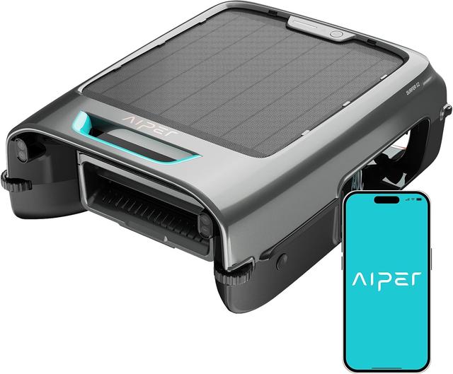 Product image of AIPER Surfer S2 Robotic Solar Pool Skimmer with APP Support, 24/7 Cleaning, Dual Charging Modes, Smart Obstacle Avoidance, Ideal for Most Swimming Pool Types