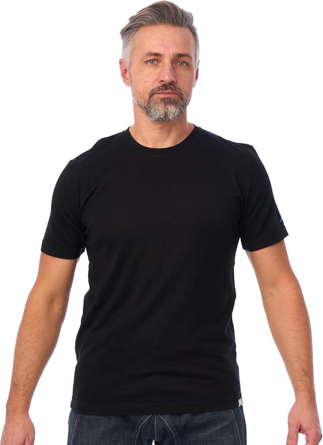 Product image of Merino Wool T-Shirt Mens - Short Sleeve Merino Wool Shirts for Men Sport Lightweight Thermal Base Layer Hiking Tshirt