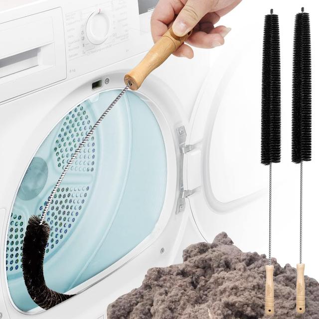 Product image of Holikme 2 Pack Dryer Vent Cleaner Kit Clothes Dryer Lint Brush Vent Trap Cleaner Home Essentials Long Flexible Vacuum Brush