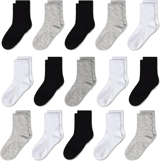 Product image of Toddlers Kids Crew Socks 15 Pairs Boys Girls Socks Casual Athletic Dress Socks for Kids 1-14 Years
