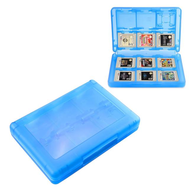 Product image of 3DS Game Holder Card Case, 28-in-1 Game Holder Card Case Compatible with Nintendo NEW 3DS / NEW 3DS XL / 3DS / 3DS XL / DSi / DSi XL / DS / NEW 2DS /NEW 2DS XL / 2DS/ 2DS XL Catridge Storage Box (Blue)