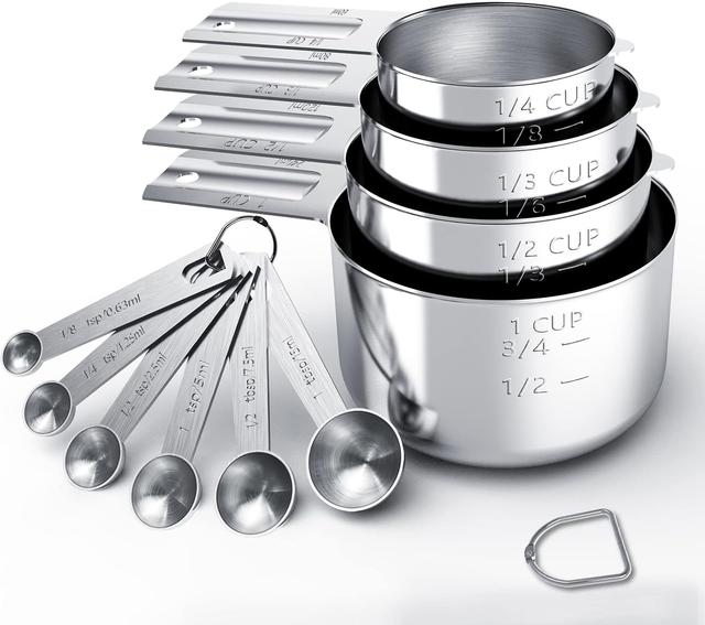Product image of TILUCK Stainless Steel Measuring Cups & Spoons Set, Cups and Spoons,Kitchen Gadgets for Cooking & Baking (10)