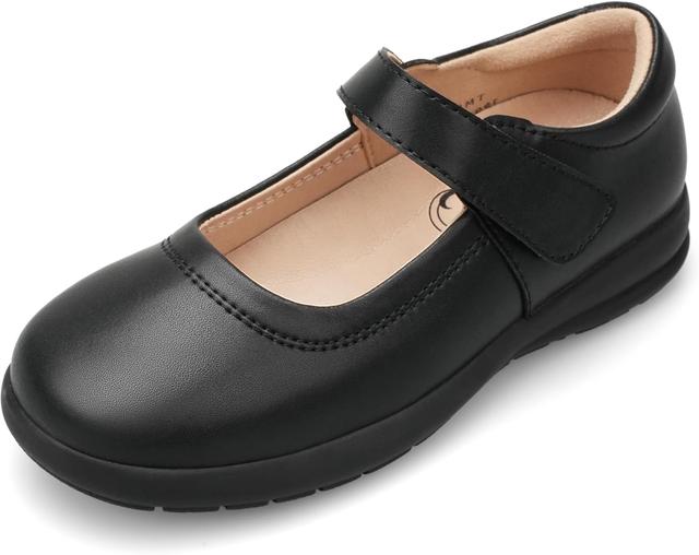 Product image of Stelle Girls School Shoes Black Mary Jane Flats Uniform Dress Shoes for Little/Big Kids