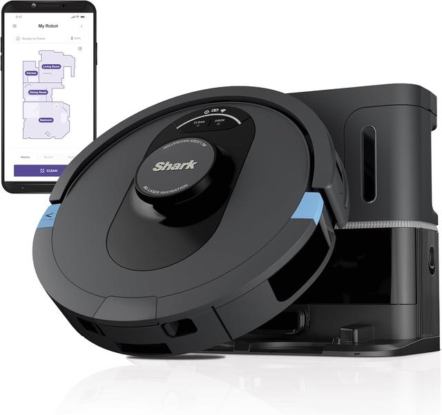 Product image of Shark AV2501S AI Ultra Robot Vacuum, with Matrix Clean, Home Mapping, 30-Day Capacity HEPA Bagless Self Empty Base, Perfect for Pet Hair, Wifi, Dark Grey