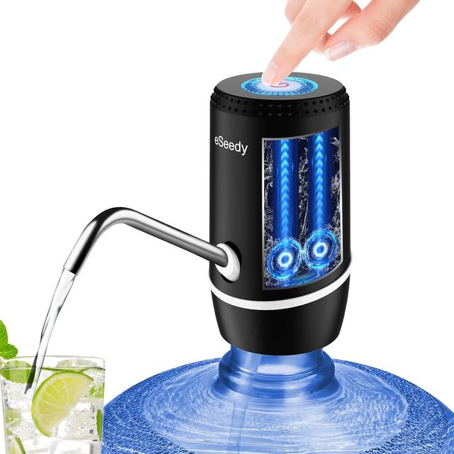 Product image of Water Pump for 5 Gallon Bottle, USB Charging Automatic Water Dispenser with Rechargeable Battery, Portable Electric Drinking Water Jug Pump for Home, Kitchen, Living Room, Office, Camping - Black