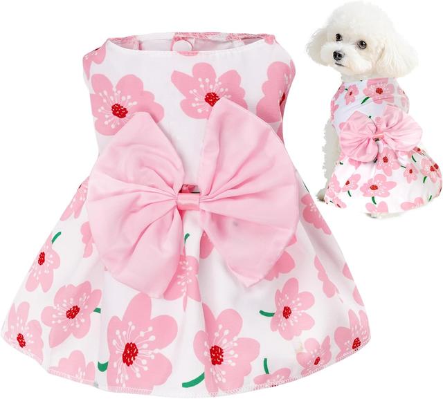 Product image of choyaxo Floral Dog Dress Cute Dog Skirt Pet Dress Summer Pet Clothes for Puppy Small Cats
