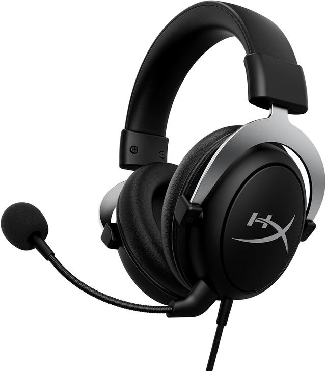 Product image of HyperX CloudX, Official Xbox Licensed Gaming Headset, Compatible with Xbox One and Series X|S, Memory Foam Ear Cushions, Detachable Noise-Cancelling Mic, in-line Audio Controls,Black/ Silver