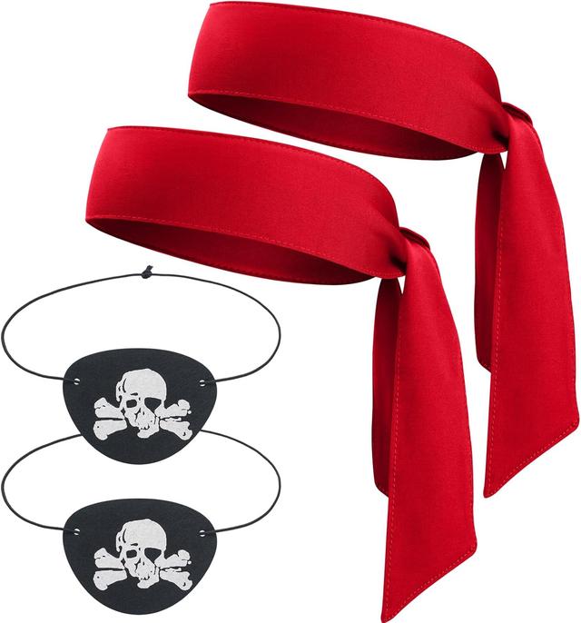Product image of ONUPGO Halloween Pirate Accessories Party Favors Supplies for Men Women Include Headbands and Eye Patches