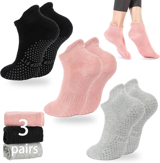 Product image of Grip Pilates Socks Non Slip Athletic Yoga Socks with Grips for Women Grippy socks for Hospital Workout Barre