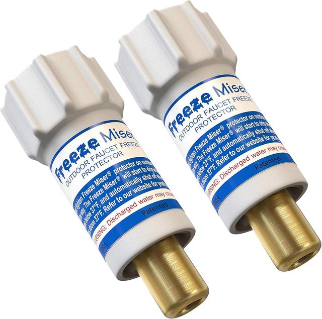 Product image of Freeze Miser 2 Pack - Outdoor Faucet Freeze Protection | Durable Replacement for Faucet Covers for Winter - Freeze Proof Outdoor Faucet Protector - Low Maintenance & Easy to Install - Saves Water