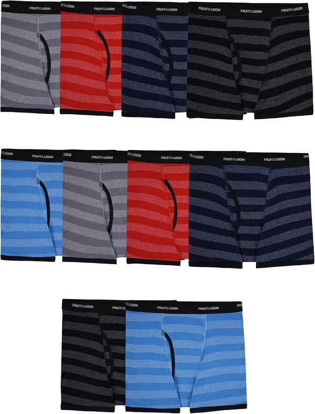 Product image of Fruit of the Loom Boys' and Toddler Boxer Briefs, Tag Free & Breathable Underwear, Assorted Color Multipacks
