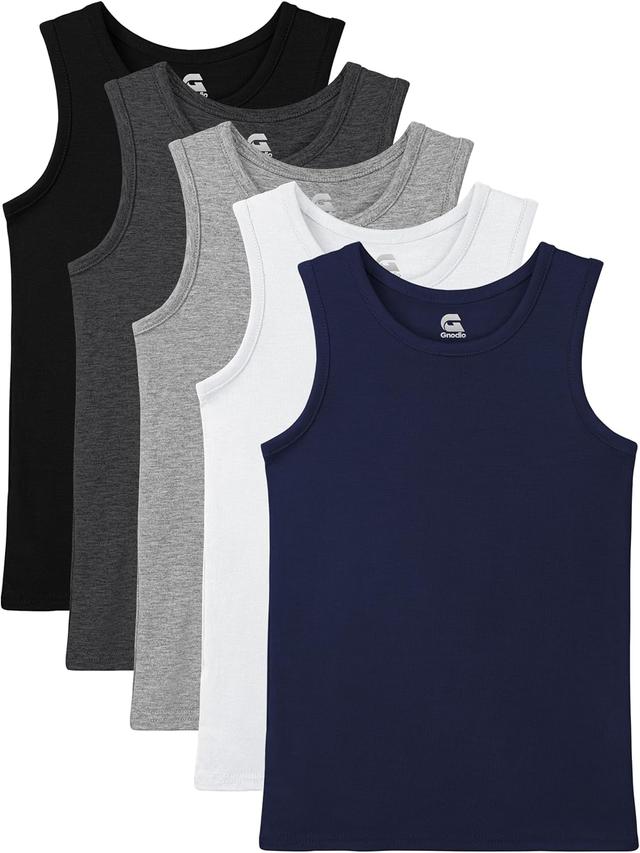 Product image of 5 Pack Boys Tank Tops Boys Undershirts Kids Cotton Undershirts Tees Sleeveless Tank Tops Shirts for Kids Youth