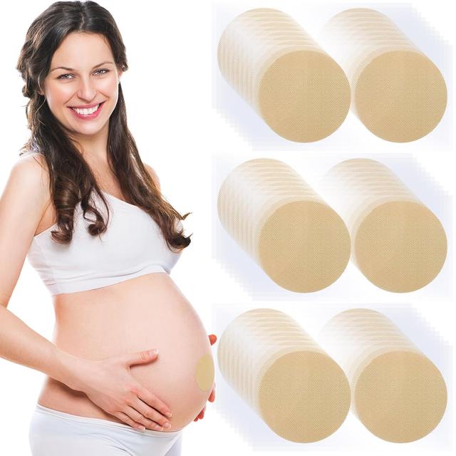 Product image of 30 Pcs Pregnancy Belly Button Cover Patch 2.16" Reusable Washable Hide Belly Button Cover for Use Under Maternity Dress Pregnancy Shirt