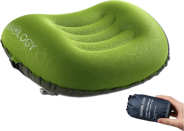 Product image of TREKOLOGY Ultralight Inflatable Camping Travel Pillow - ALUFT 2.0 Compressible, Compact, Comfortable, Ergonomic Inflating Pillows for Neck & Lumbar Support While Camp, Hiking, Backpacking