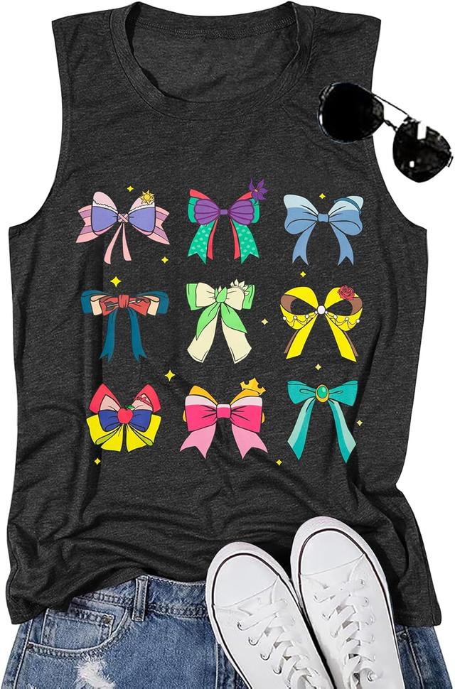 Product image of Magic Kingdom Tank Tops Women Princess Bow Shirt Magical Family Vacation Vest Summer Holiday Graphic Sleeveless Tee