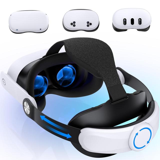 Product image of NinjajoyOX Head Strap for Meta Quest 3S/Quest 3/Quest 2, Adjustable Elite Strap Replacement for Enhanced Comfort Support for VR Headsets with Head Soft Cushions
