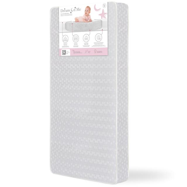 Product image of Dream On Me Honeycomb Orthopedic Firm Fiber Standard Baby Crib Mattress, Greenguard Gold and JPMA Certified, 5” Fiber Core Optimum Support, Fits Crib and Toddler Bed, Waterproof Vinyl Cover