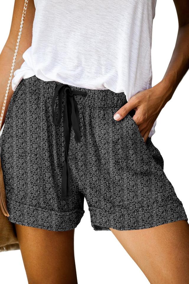 Product image of QUEEN PLUS Womens Casual Shorts Comfy Elastic Waist Drawstring Pocket Shorts Pants