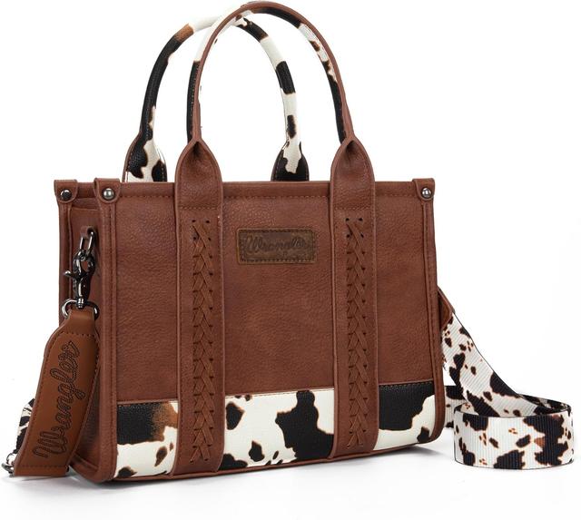 Product image of Montana West × Wrangler Tote Bag for Women Western Cow Print Purse Designer Top Handle Handbags