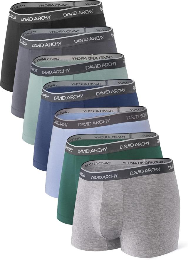 Product image of DAVID ARCHY Mens Trunks Underwear Soft Breathable Rayon Made from Bamboo Trunk No Fly Pouch