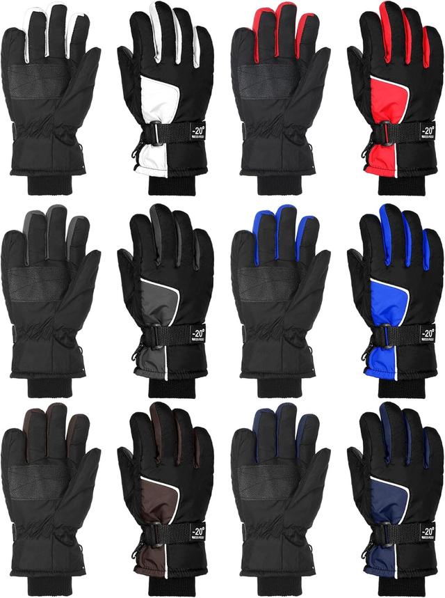 Product image of Bencailor 6 Pairs Winter Gloves for Kids Waterproof Boys Snow Ski Gloves Girls Warm Windproof Mittens for Children Outdoor
