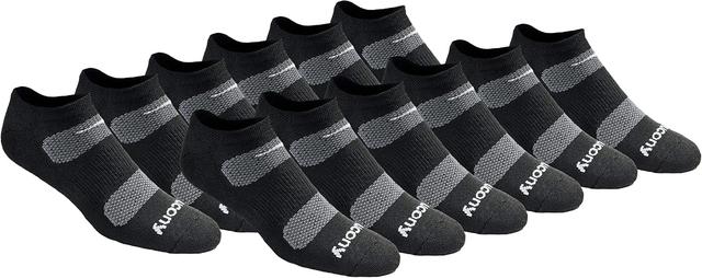 Product image of Saucony Men's Rundry Mesh Ventilating Comfort Fit Performance No-Show Socks, Available in M-XXL (6, 12, 18 Pairs)