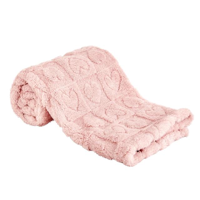 Product image of Yurhap Fleece Baby Blanket Heart Checkered Blanket, Ultra Soft Cozy Baby Blankets for Girls Boys, Fluffy Infant Toddler Newborn Receiving Blankets for Crib Stroller 30”×40” (Light Pink)