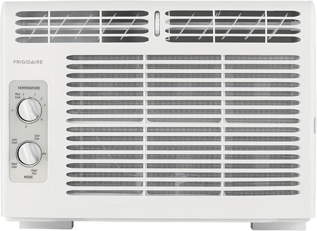 Product image of Frigidaire 5,000 BTU Window-Mounted Air Conditioner, Cools Up to 250 Sq. Ft., Quiet Operation, Effortless Temperature Control, 2 Fan Speeds, Auto Restart, White