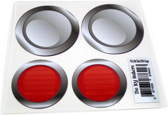 Product image of Replacement Decals Fits Little Tikes 30th Cozy Coupe Car Smooth Headlights & Tail Lights