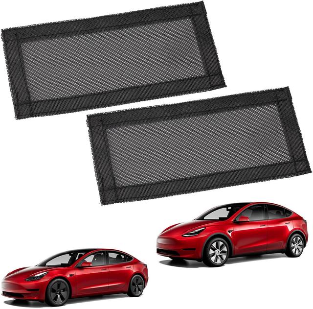 Product image of Vent Cover 2023 for Tesla Model Y, Universal Air Vent Cover Compatible with Tesla Model 3 and Model Y 2023 2022 2021 2020 2019, Mesh Rear Floor Backseat Under Seat Grille, Set of 2
