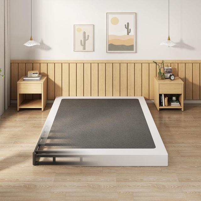 Product image of EMODA 5 Inch Box Spring Queen Size Bed Base, 3000 LBS Heavy Duty Metal Mattress Foundation with Fabric Cover, Easy Assembly