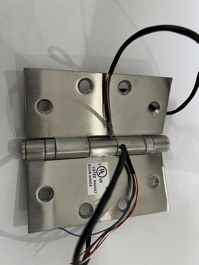 Product image of 4 Wire Stainless Steel Electrified Hinges 4.5 inch x 4.5 inch x 3.5mm